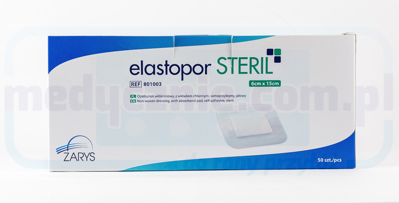 Пов'язка ELASTOPOR Steril 6* 15см 50шт з поглинаючою подушечкою